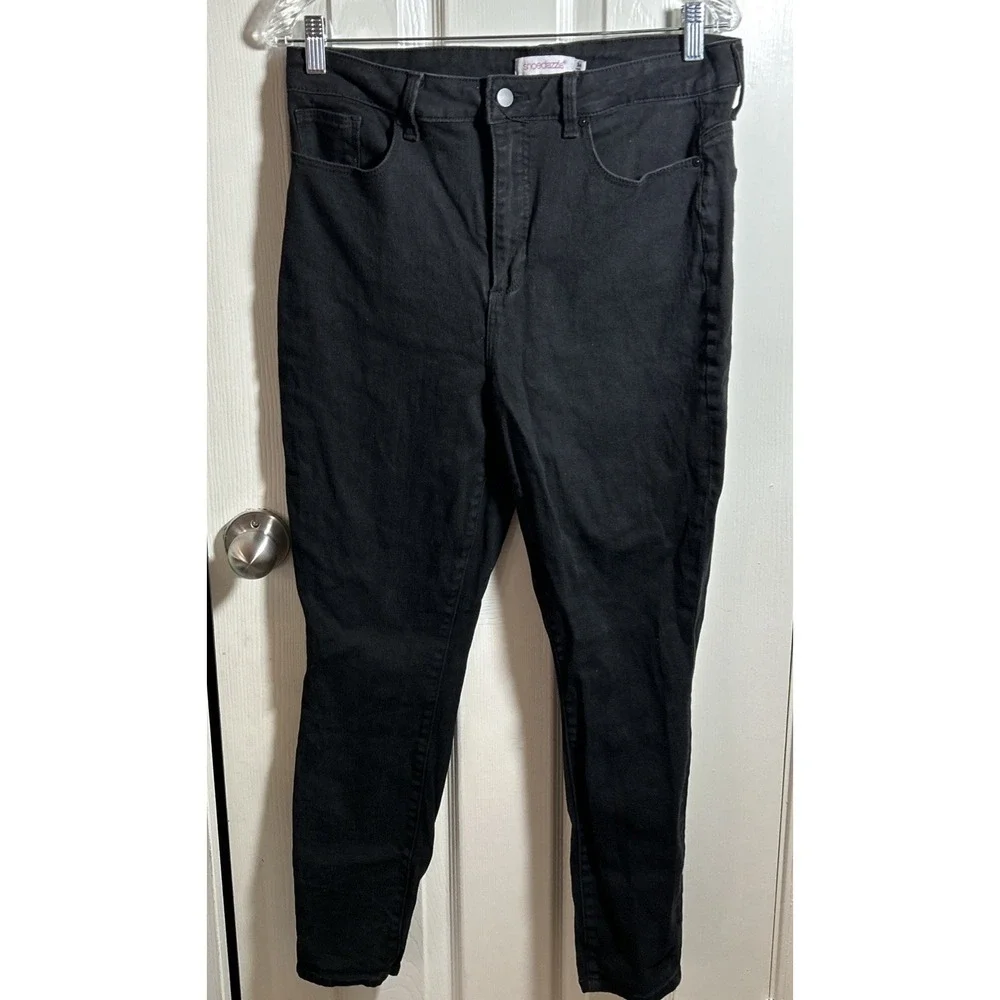 Shoedazzle Womens Black Stretch Jeans 34W